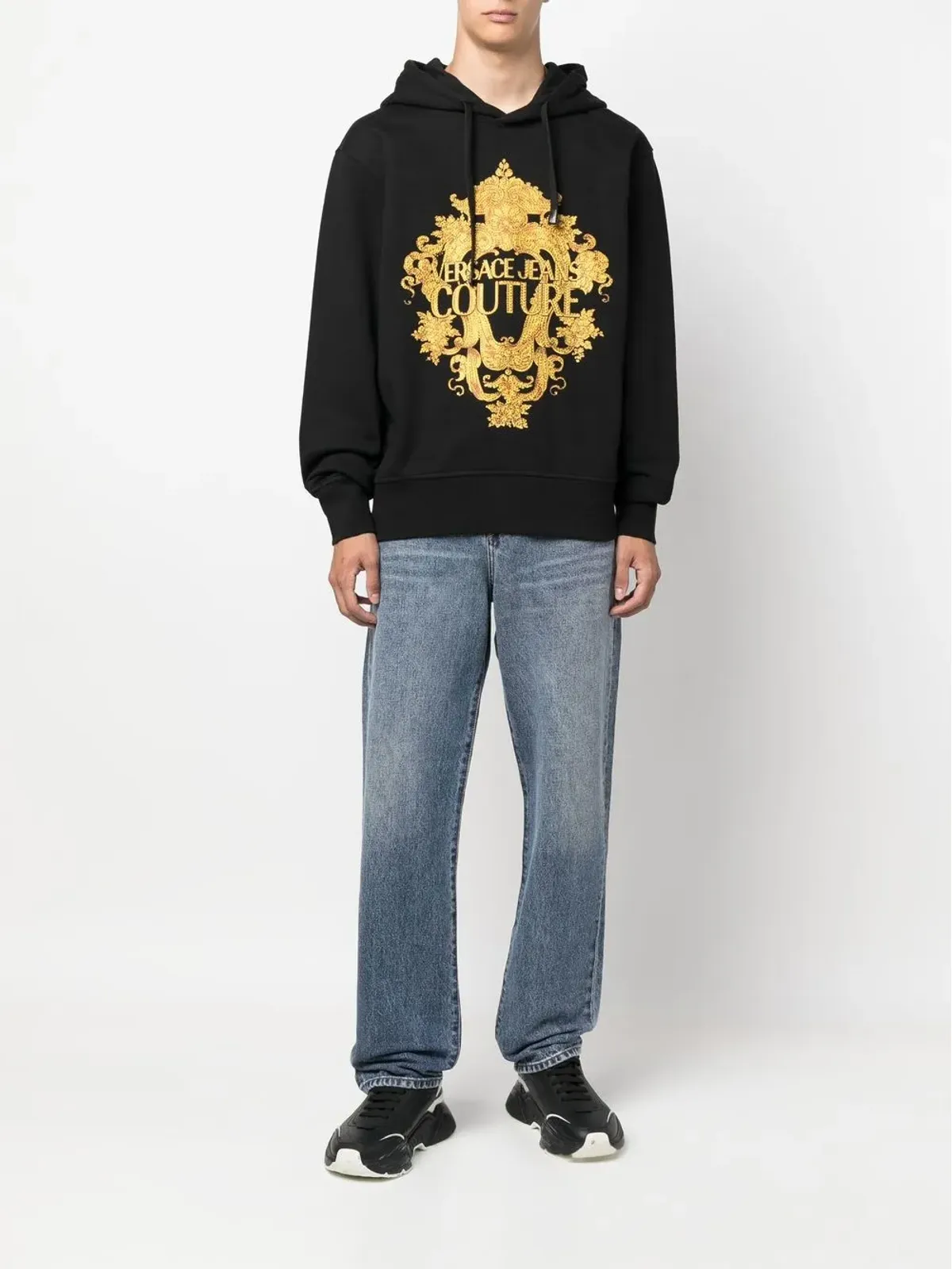Versace Jeans Couture ロゴプリント コットン パーカー - 画像2
