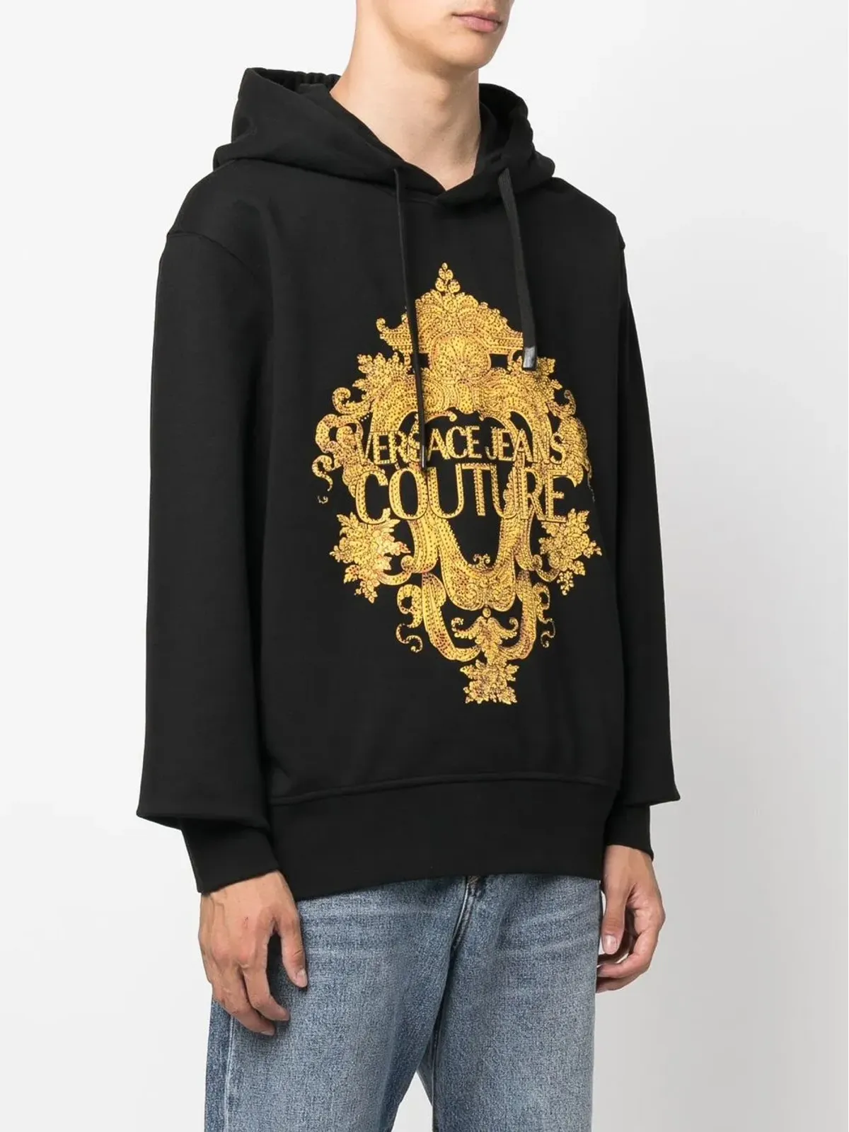 Versace Jeans Couture ロゴプリント コットン パーカー - 画像3