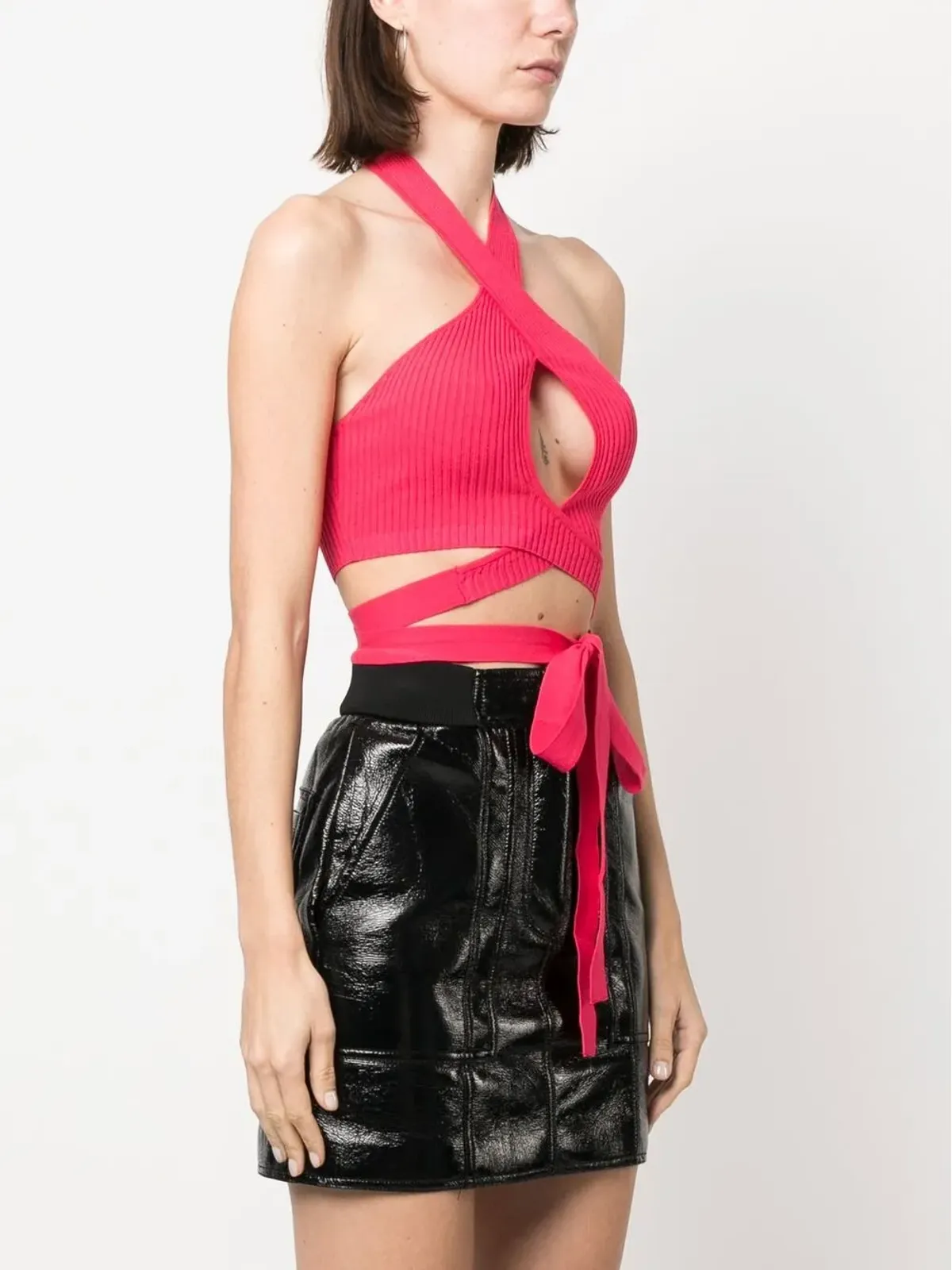 MSGM リブ編みクロップトップ - 画像3