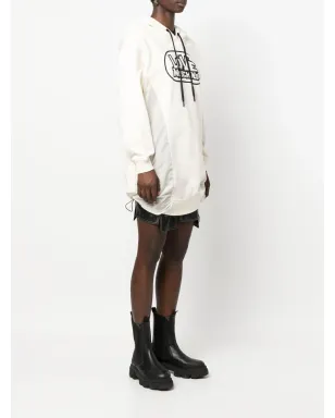 Love Moschino ロゴプリントフード付きドレス（ホワイト） - サムネイル3