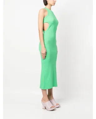 MSGM リブ編みノースリーブニットドレス - Green - サムネイル3