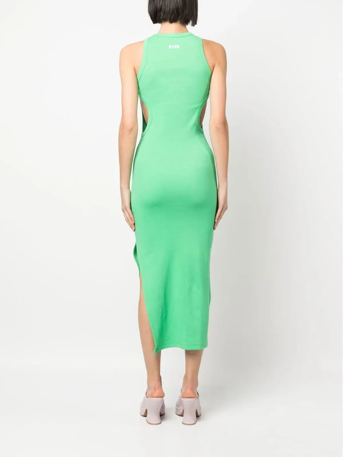 MSGM リブ編みノースリーブニットドレス - Green - 画像4