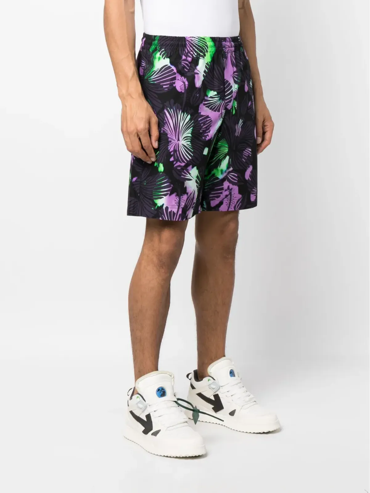 MSGM 抽象柄コットン バミューダショーツ - 画像3