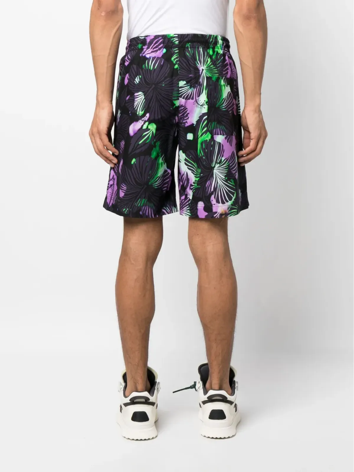 MSGM 抽象柄コットン バミューダショーツ - 画像4