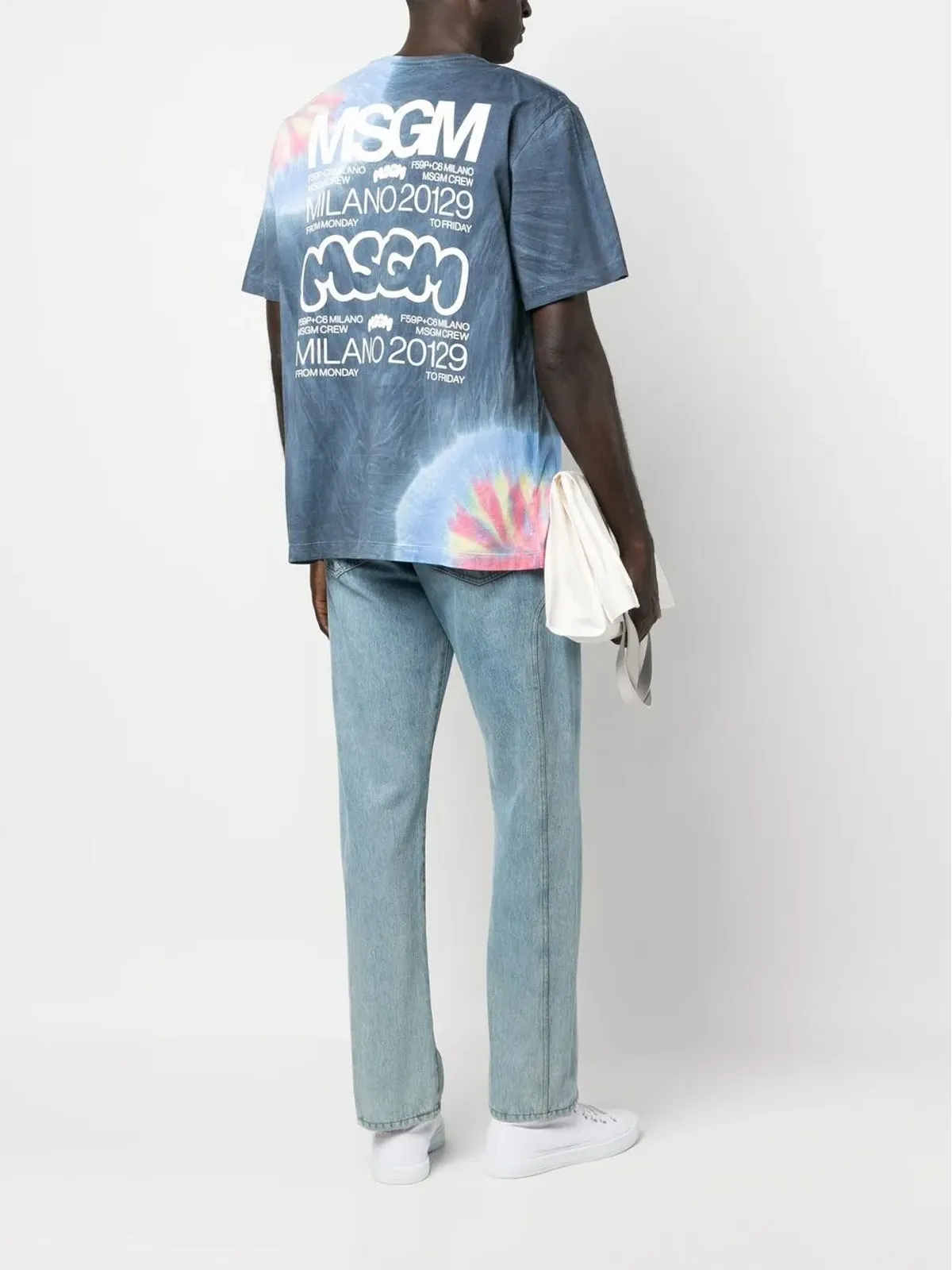 MSGM ロゴプリント タイダイTシャツ - 画像2