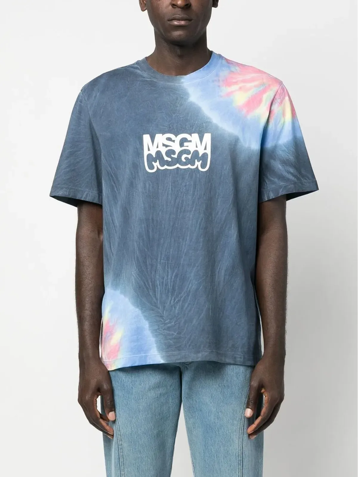 MSGM ロゴプリント タイダイTシャツ - 画像3