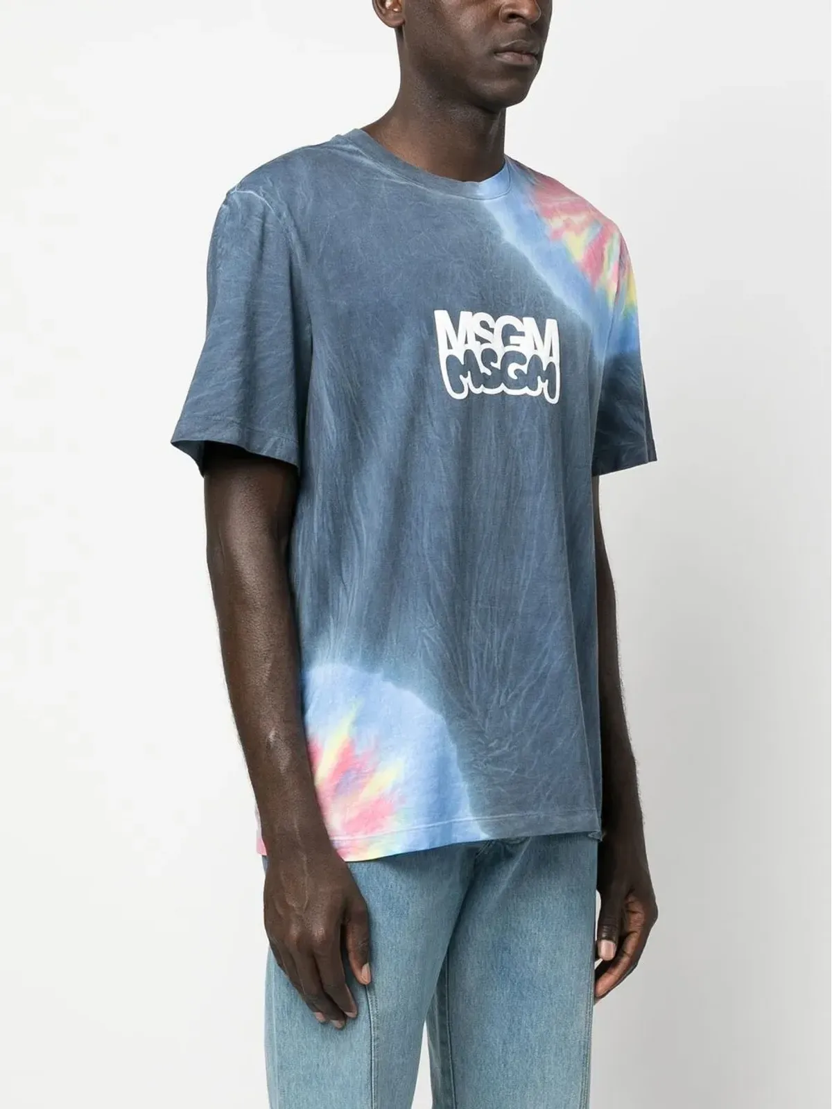 MSGM ロゴプリント タイダイTシャツ - 画像4