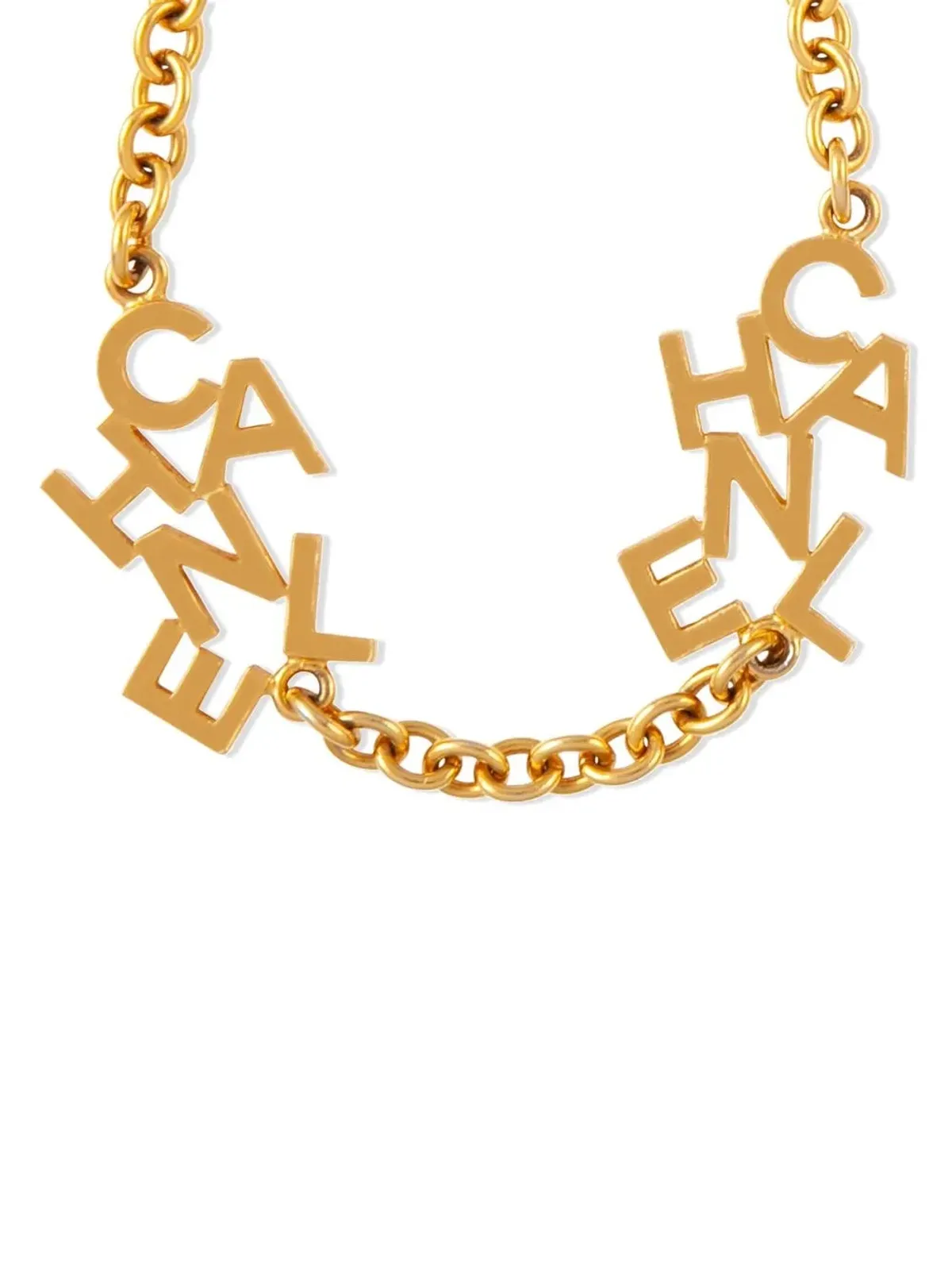 CHANEL ビンテージ 1980年代 ロゴ入り ロングネックレス - 画像2