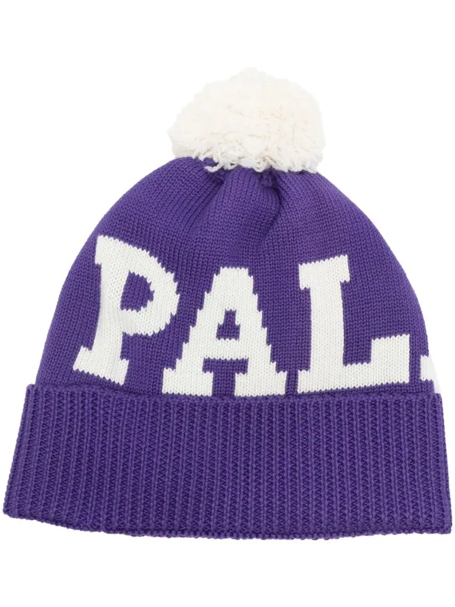 Palm Angels Palm Angels ロゴ入りニット帽ポンポン付きの商品画像