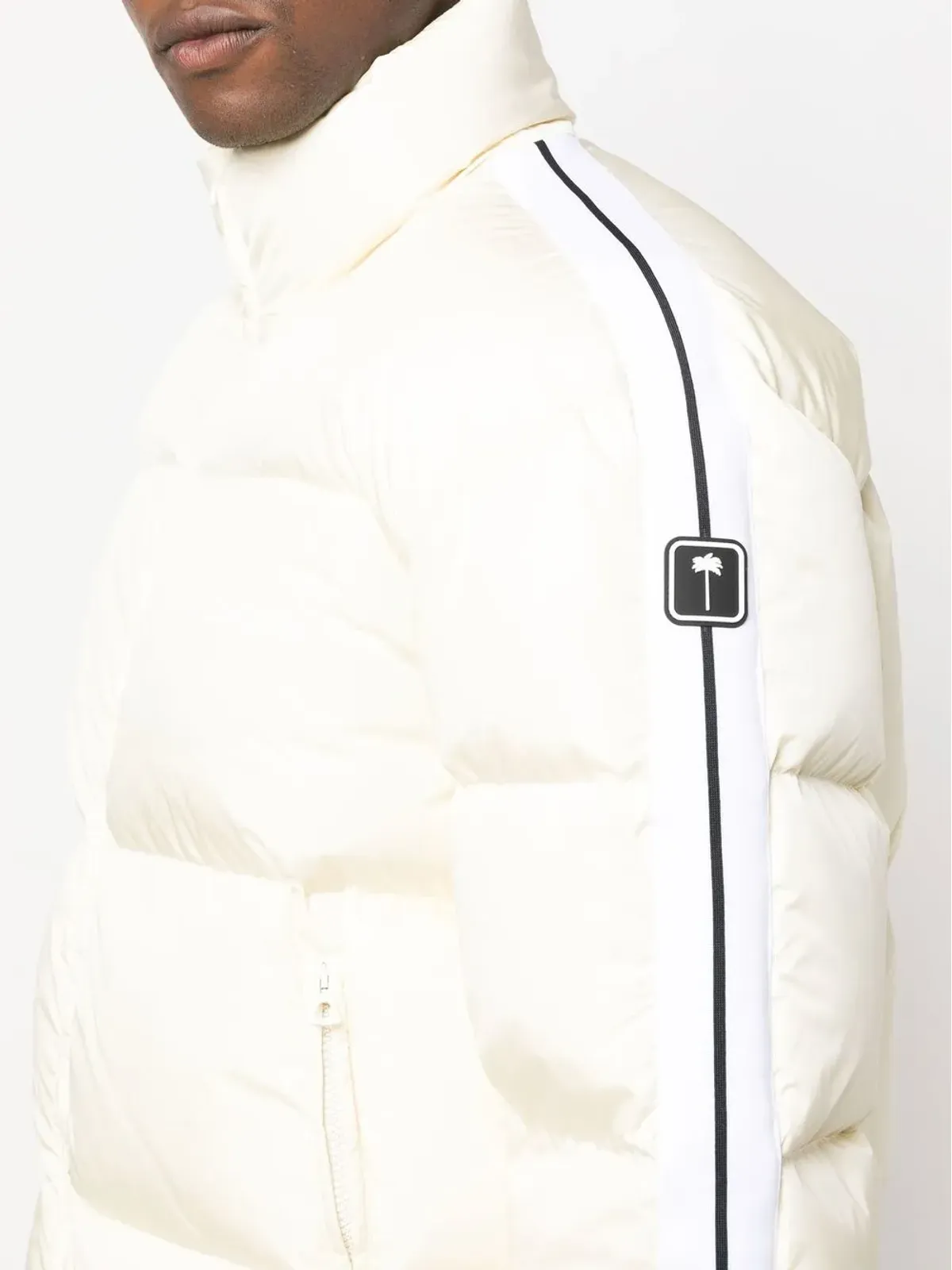 Palm Angels ロゴトリム パディドショートジャケット - 画像5