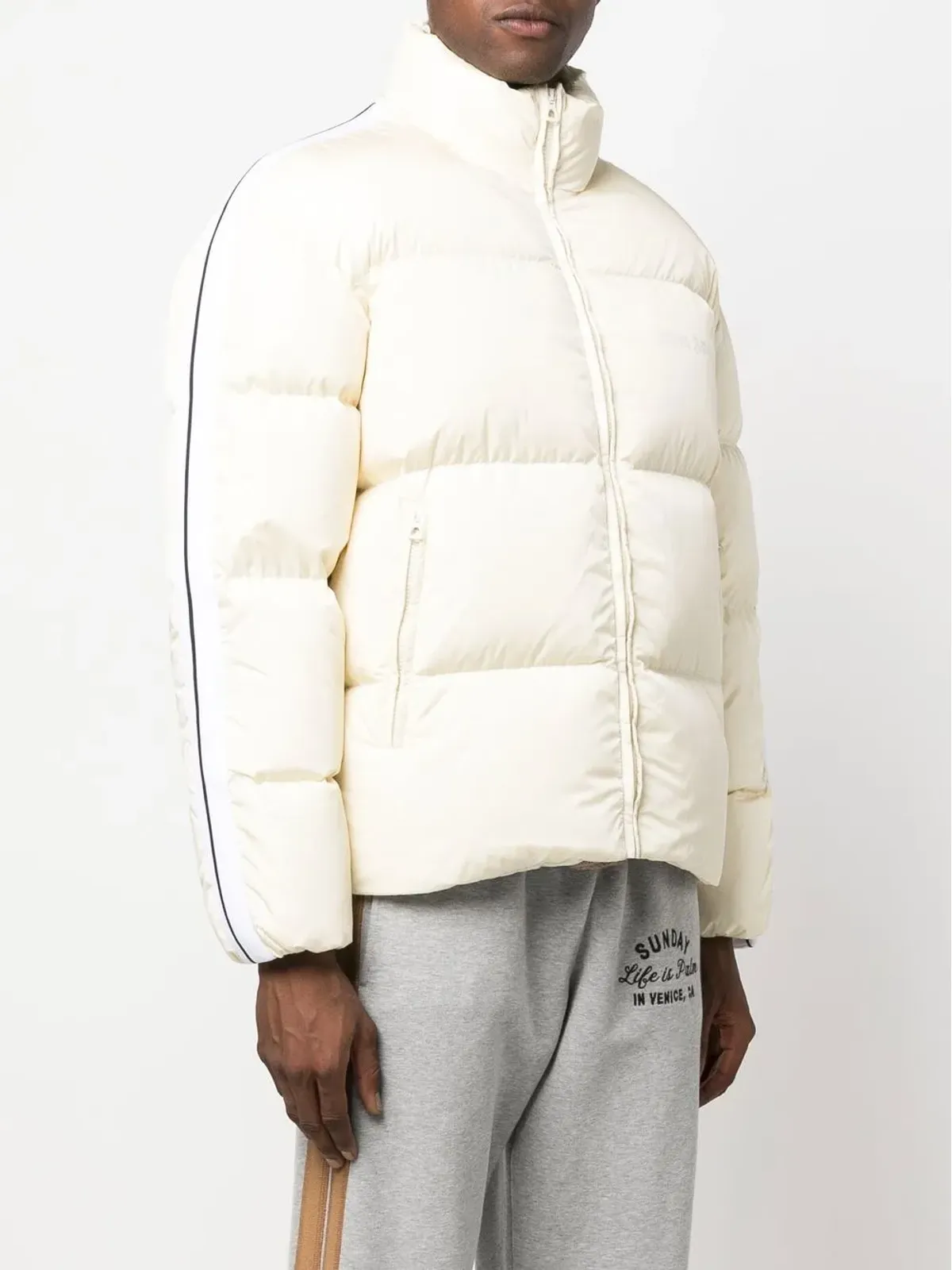 Palm Angels ロゴトリム パディドショートジャケット - 画像3