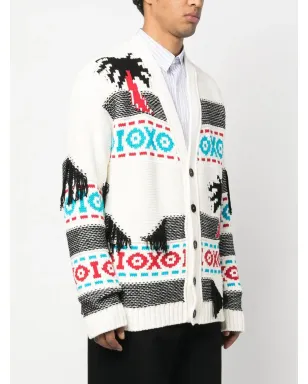 MSGM パターン入りインターシャニット カーディガン - サムネイル3