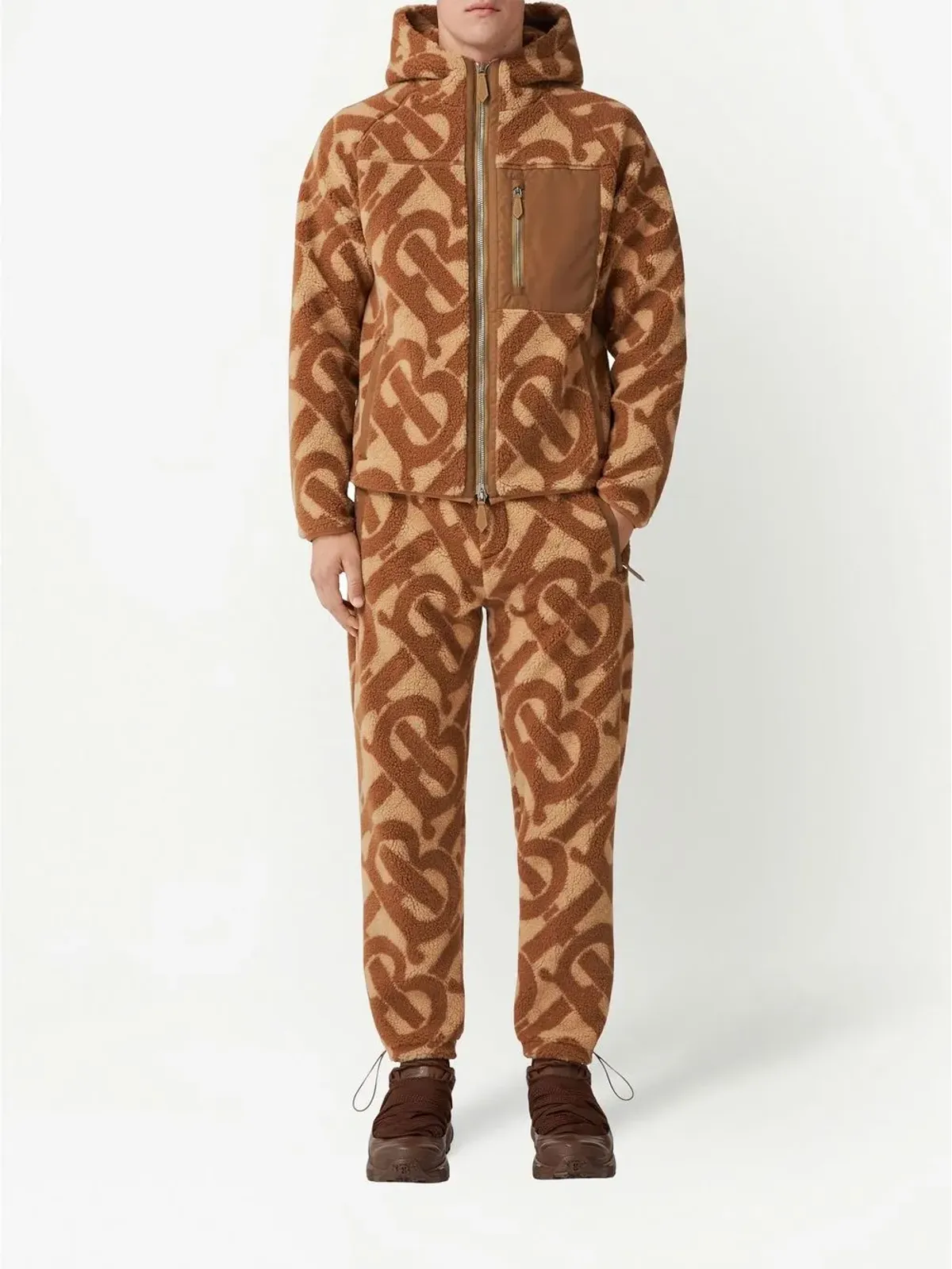 Burberry モノグラム フリースジャカード トラックパンツ - 画像2