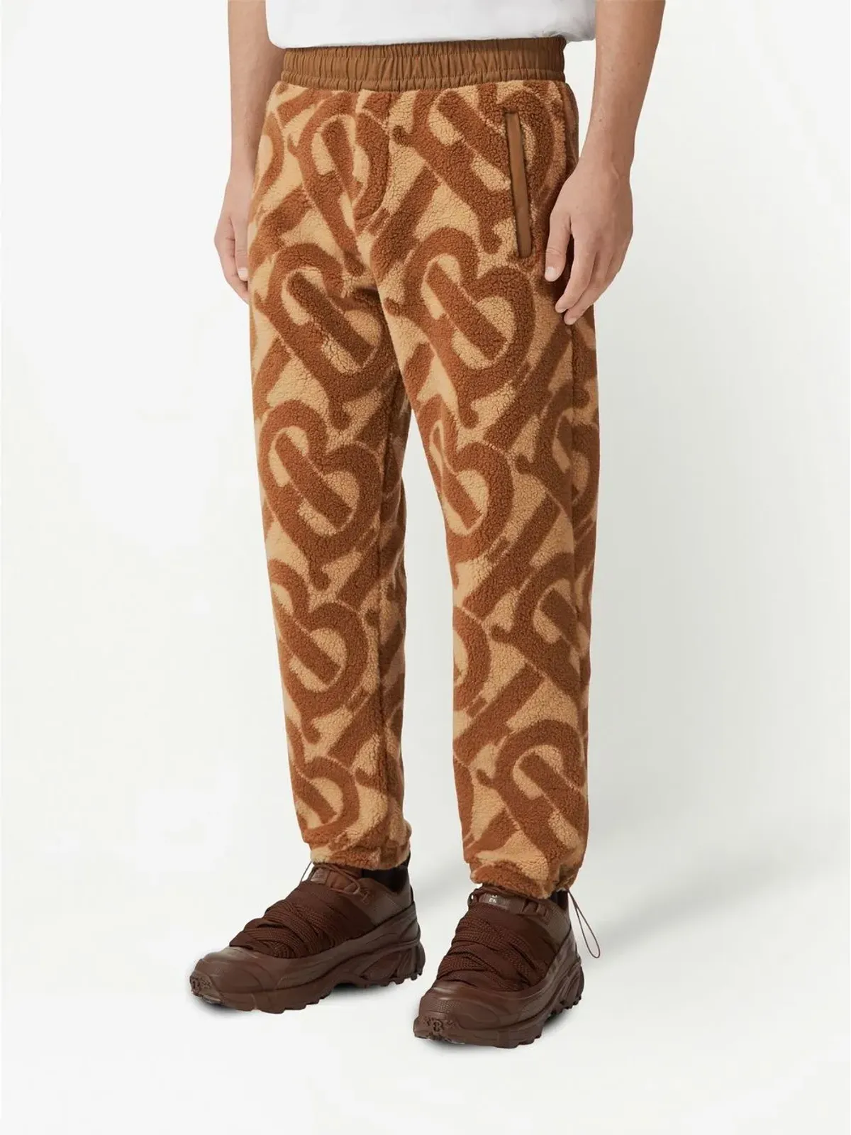Burberry モノグラム フリースジャカード トラックパンツ - 画像3