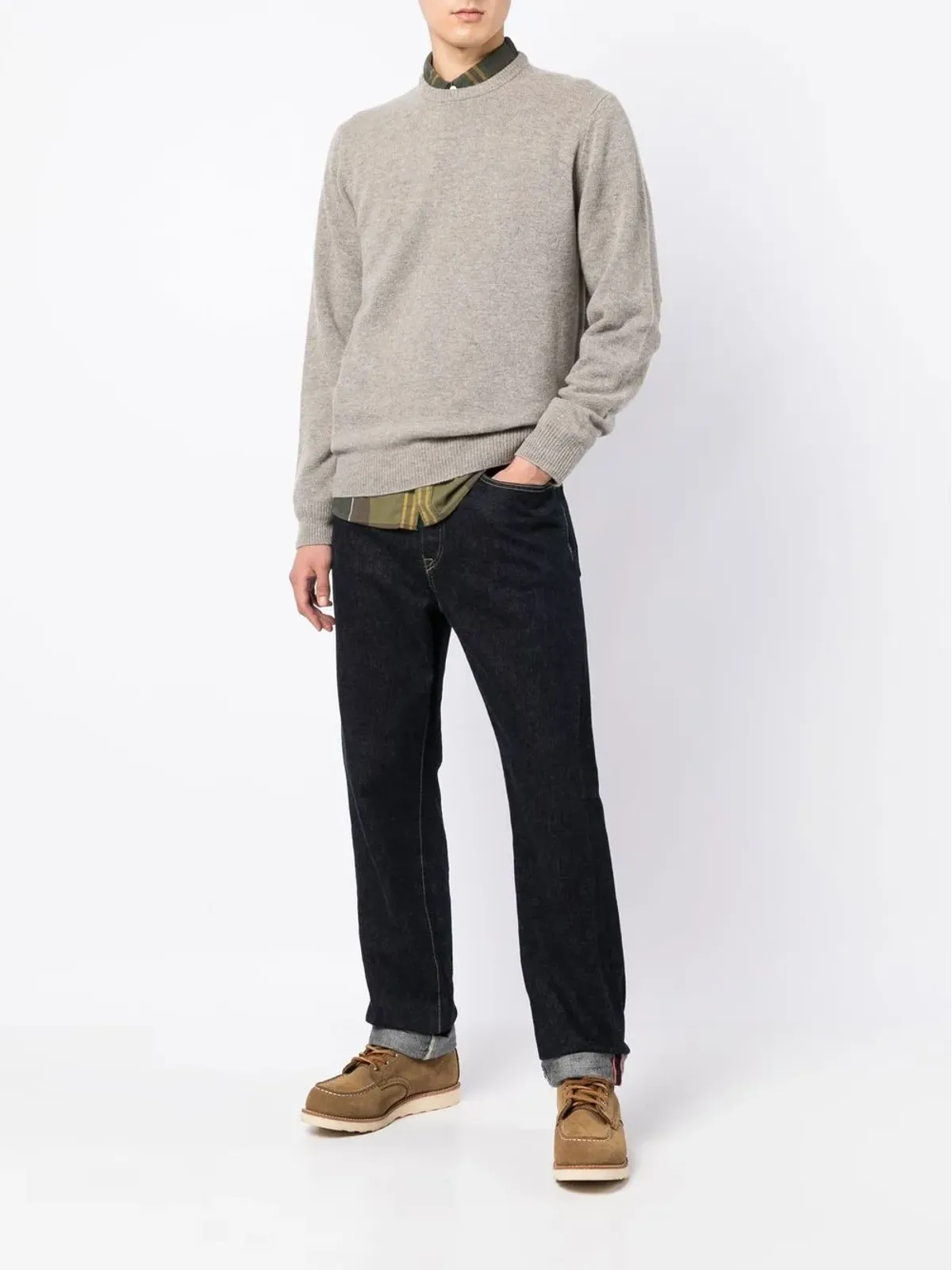 Barbour エッセンシャル パッチ クルーネック ジャンパー - 画像2