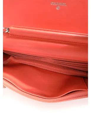 CHANEL Pre-Owned CCウォレット・オン・チェーン - オレンジ - サムネイル4
