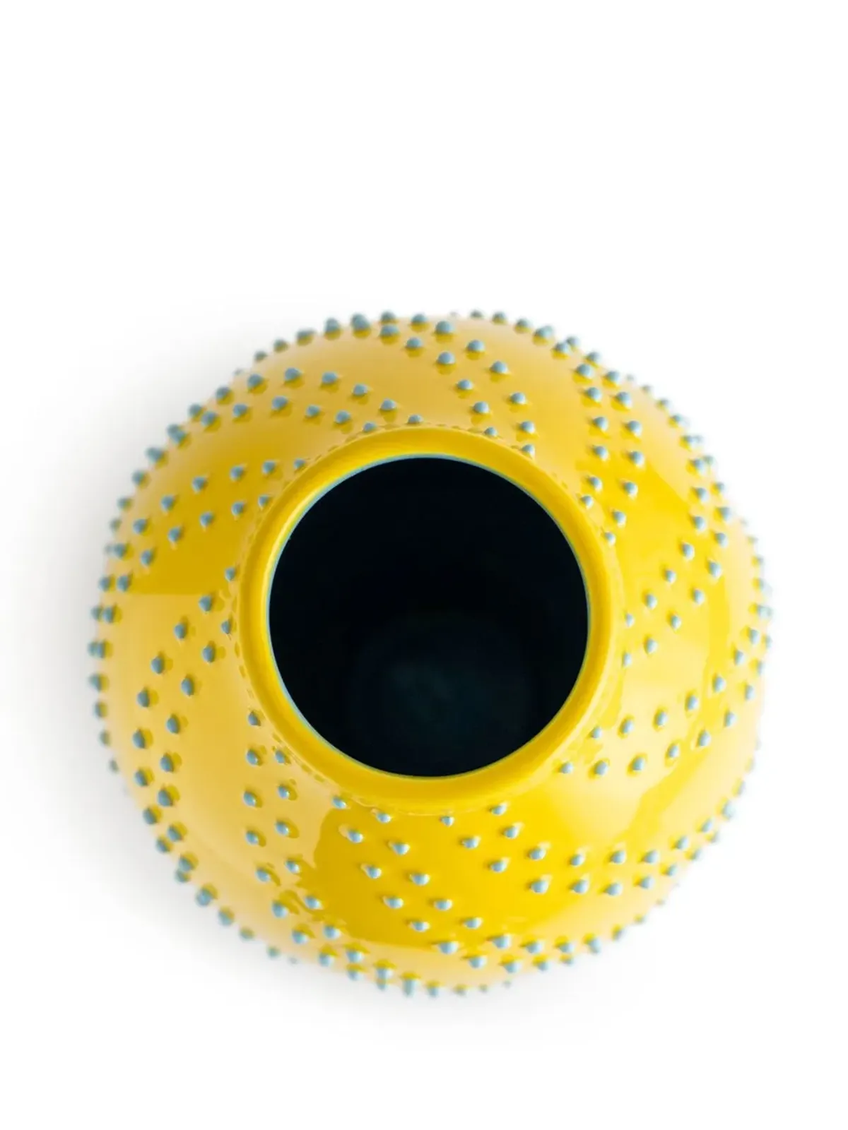 Nuove Forme テクスチャード曲線セラミック花瓶 - イエロー - 画像3