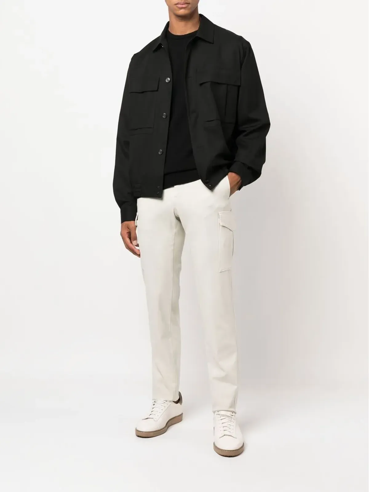 Zegna クルーネック カシミヤセーター - ブラック - 画像2