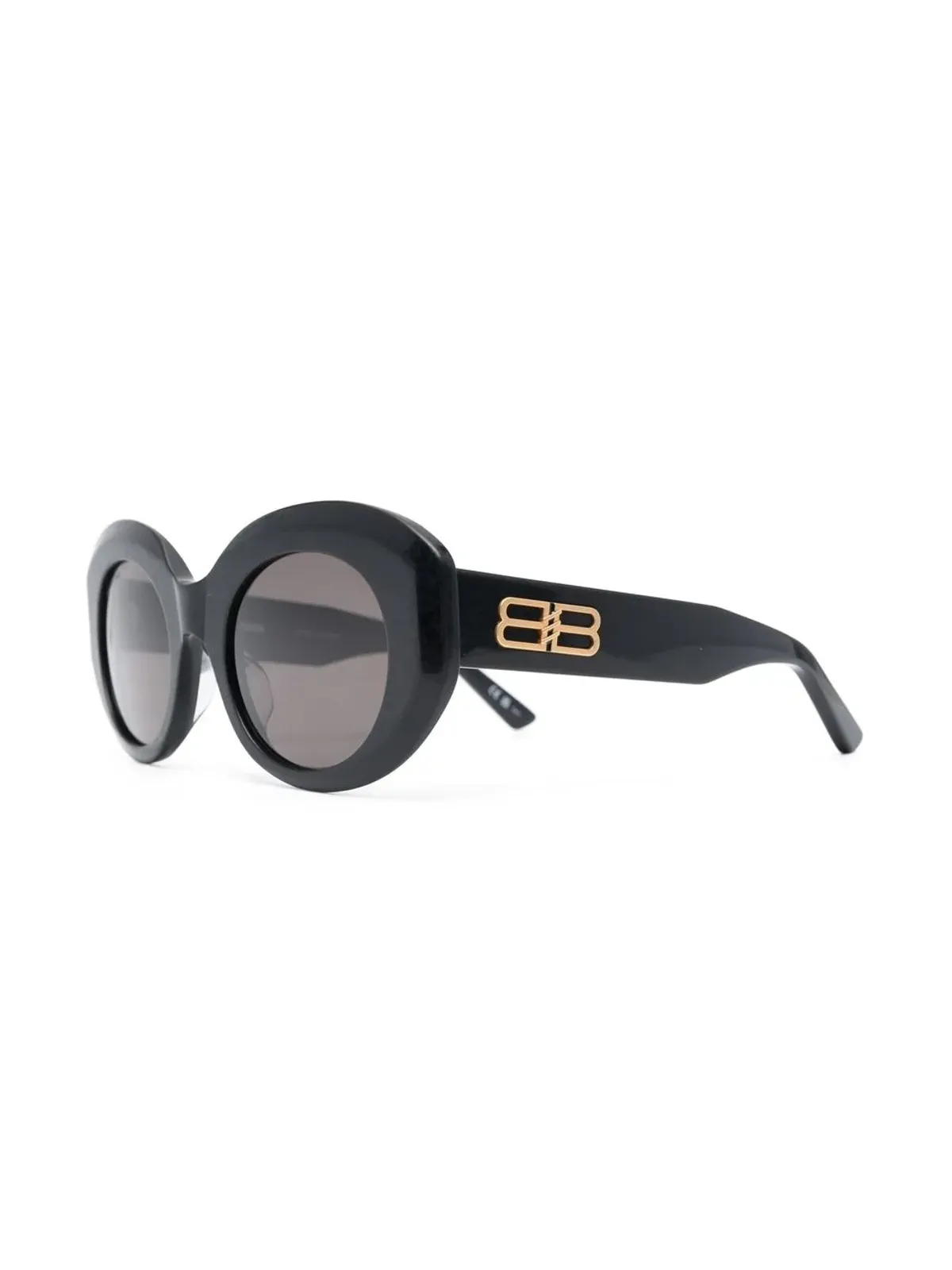 Balenciaga Eyewear ロゴプレート付き丸型フレーム サングラス - 画像2