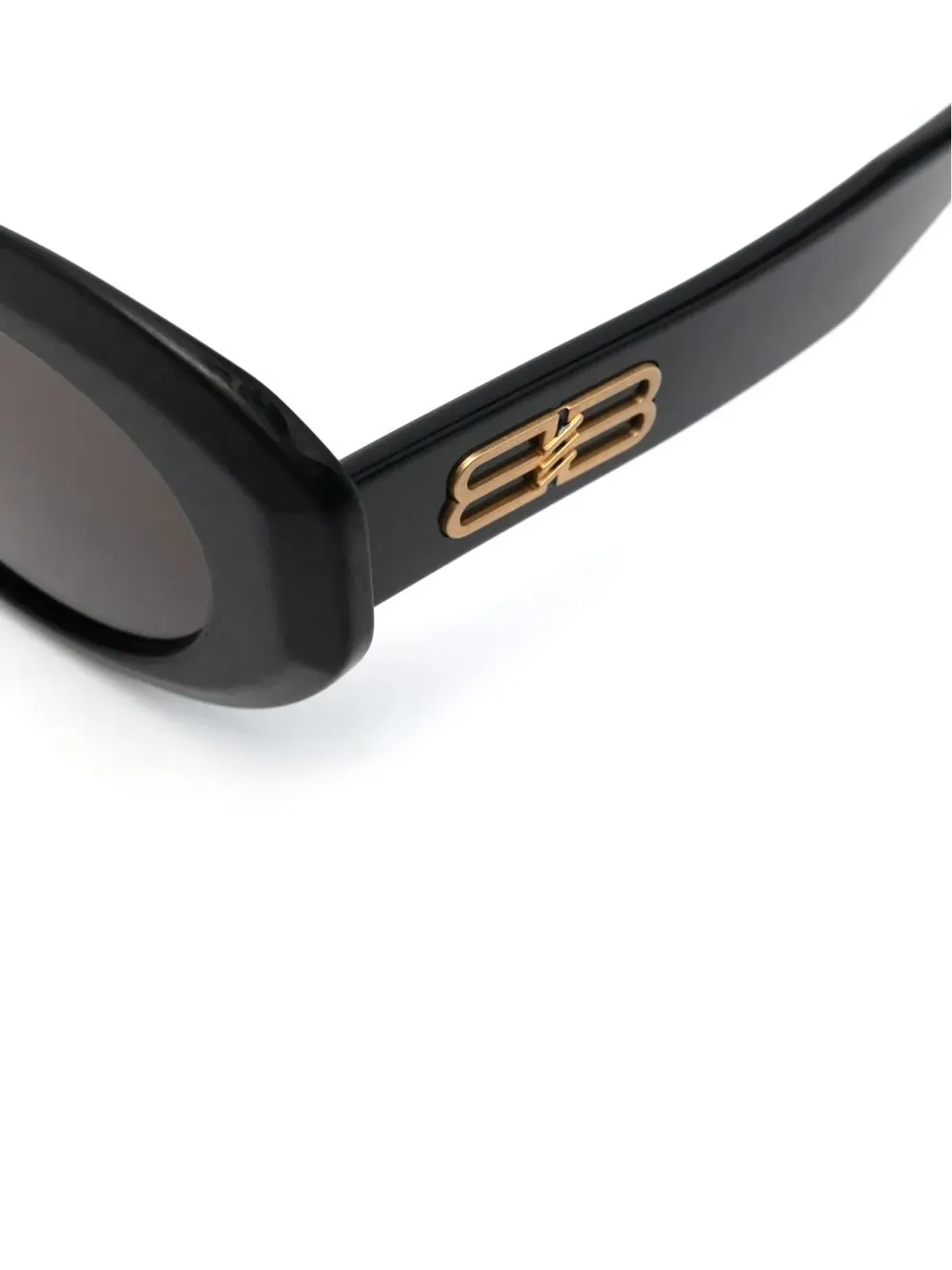Balenciaga Eyewear ロゴプレート付き丸型フレーム サングラス - 画像3