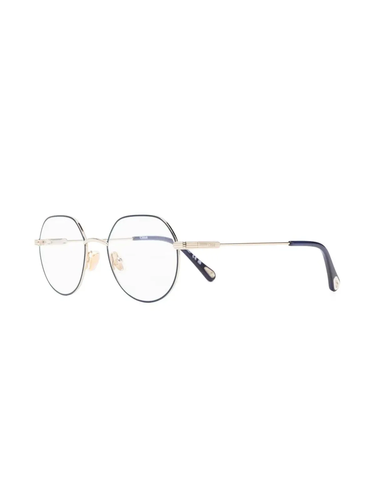 Chloé Eyewear ベンジャミーヌ丸型フレーム眼鏡 ゴールド - 画像2