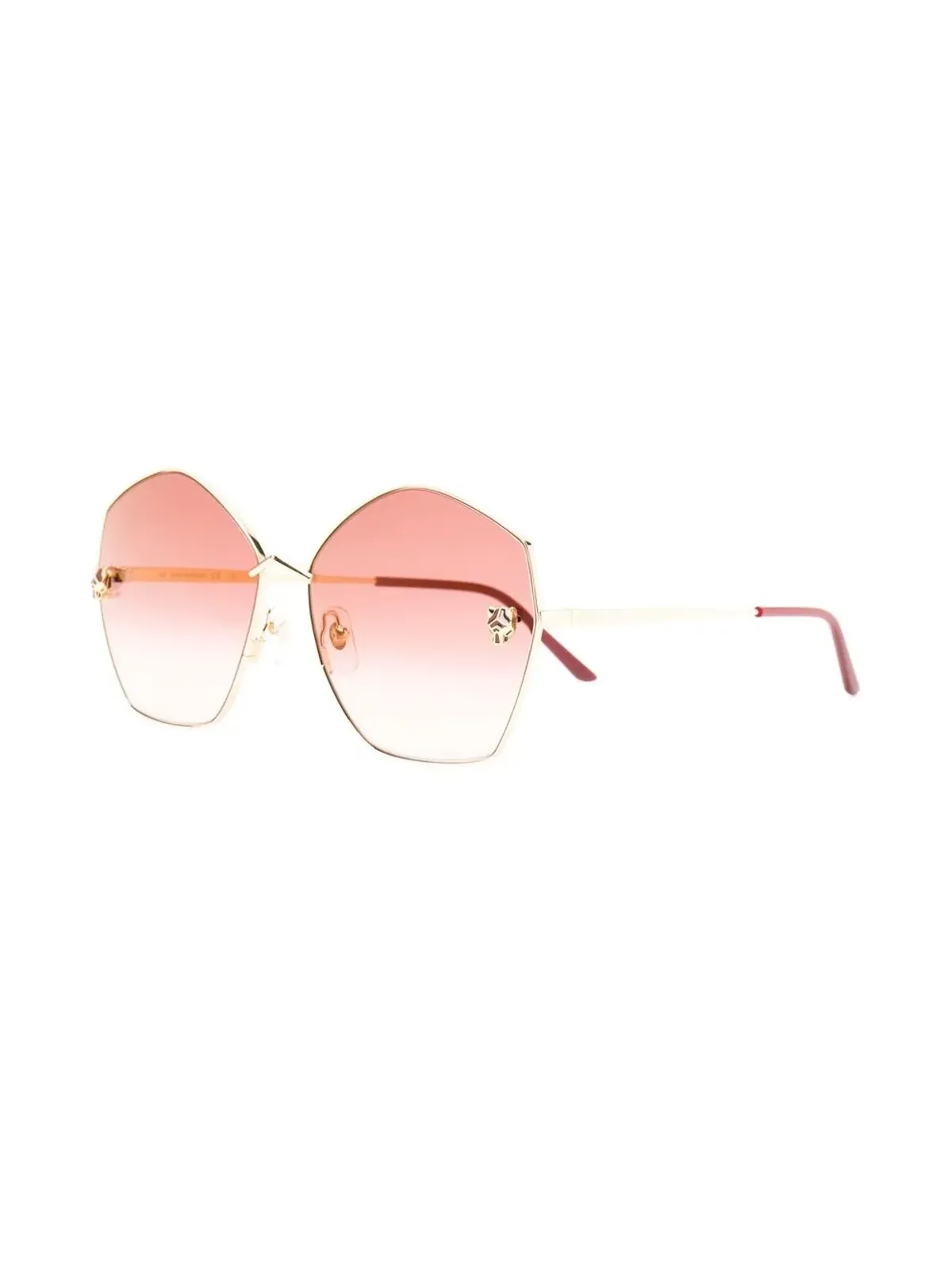Cartier Eyewear グラデーションオーバーサイズフレーム サングラス - ゴールド - 画像2
