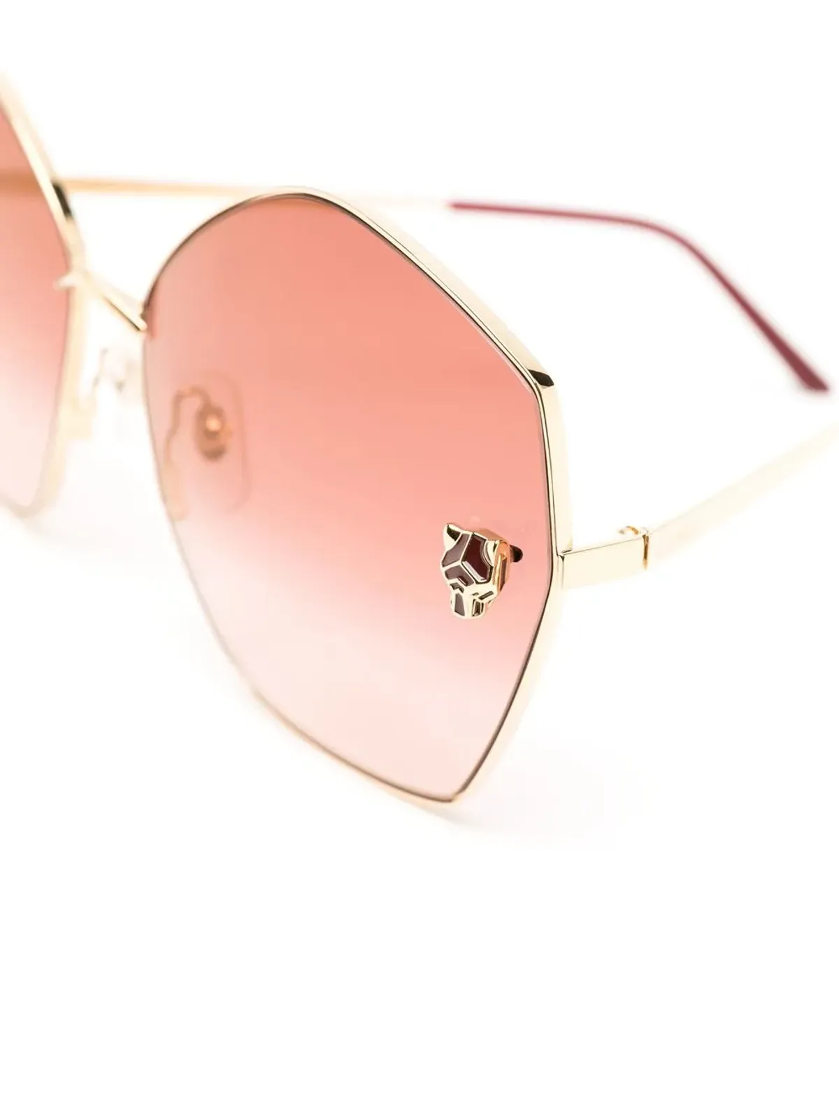 Cartier Eyewear グラデーションオーバーサイズフレーム サングラス - ゴールド - 画像3