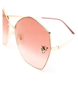 Cartier Eyewear グラデーションオーバーサイズフレーム サングラス - ゴールド - サムネイル3