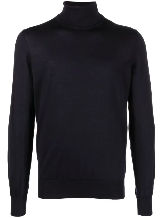 ZEGNA Zegna ロールネック カシミヤ・シルク ジャンパー - ブルーの商品画像