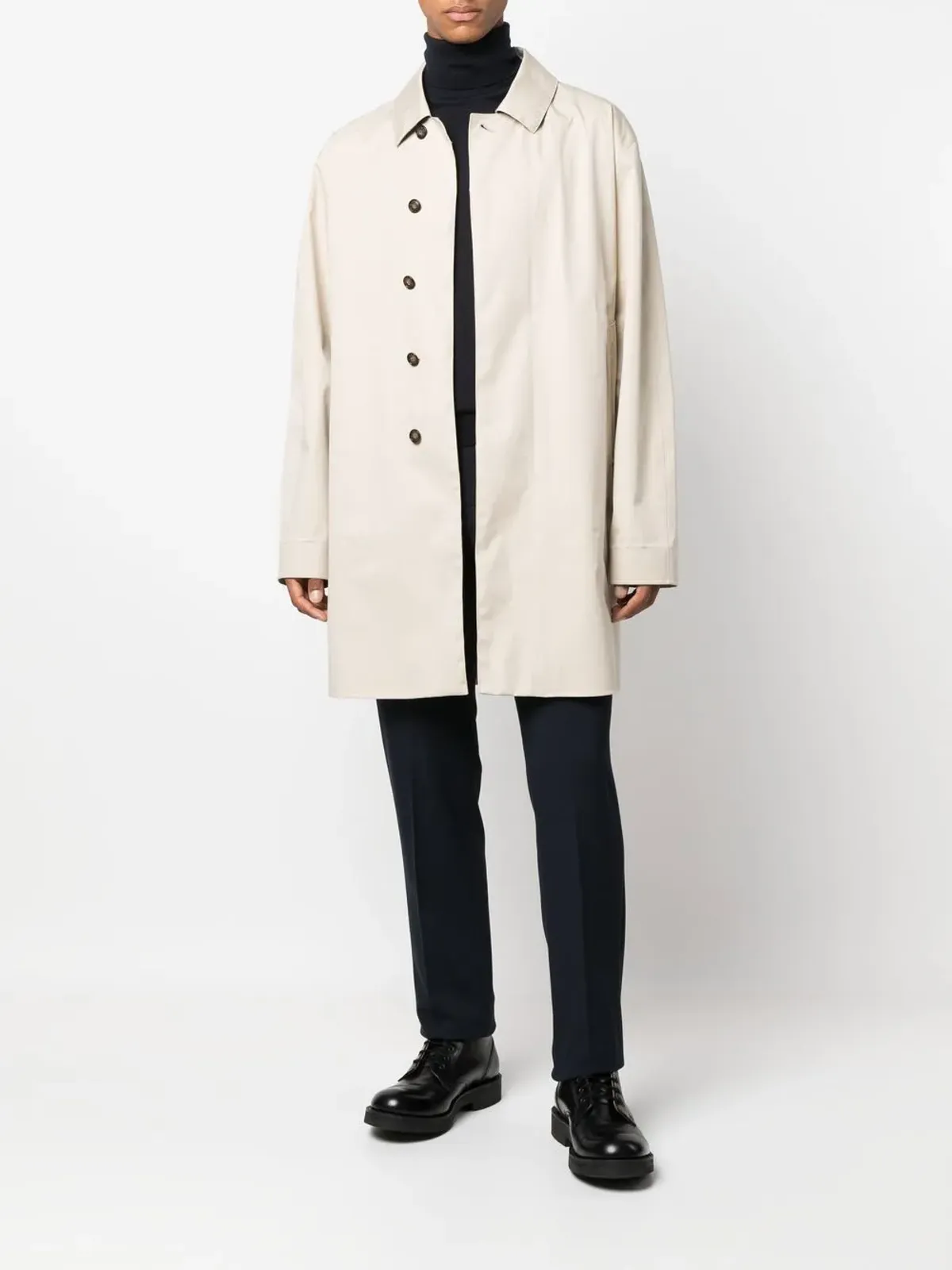 Zegna ロールネック カシミヤ・シルク ジャンパー - ブルー - 画像2
