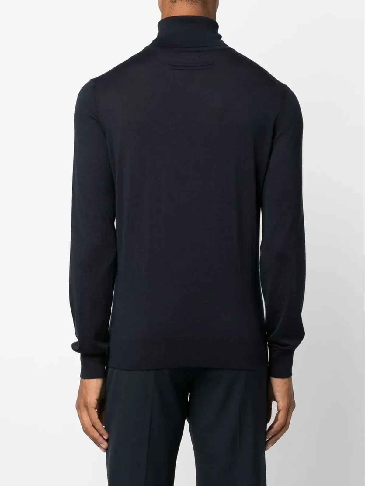 Zegna ロールネック カシミヤ・シルク ジャンパー - ブルー - 画像4