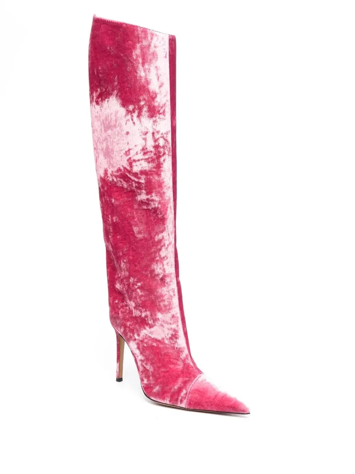 Alexandre Vauthier スティレットヒールベルベットブーツ - 画像2