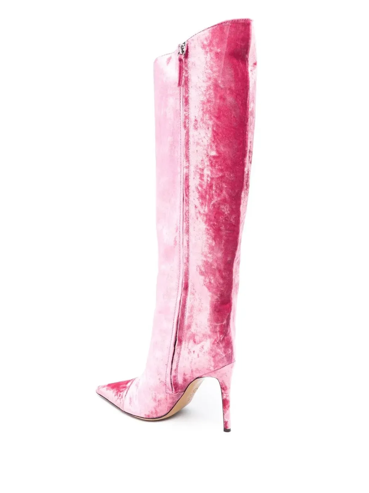 Alexandre Vauthier スティレットヒールベルベットブーツ - 画像3