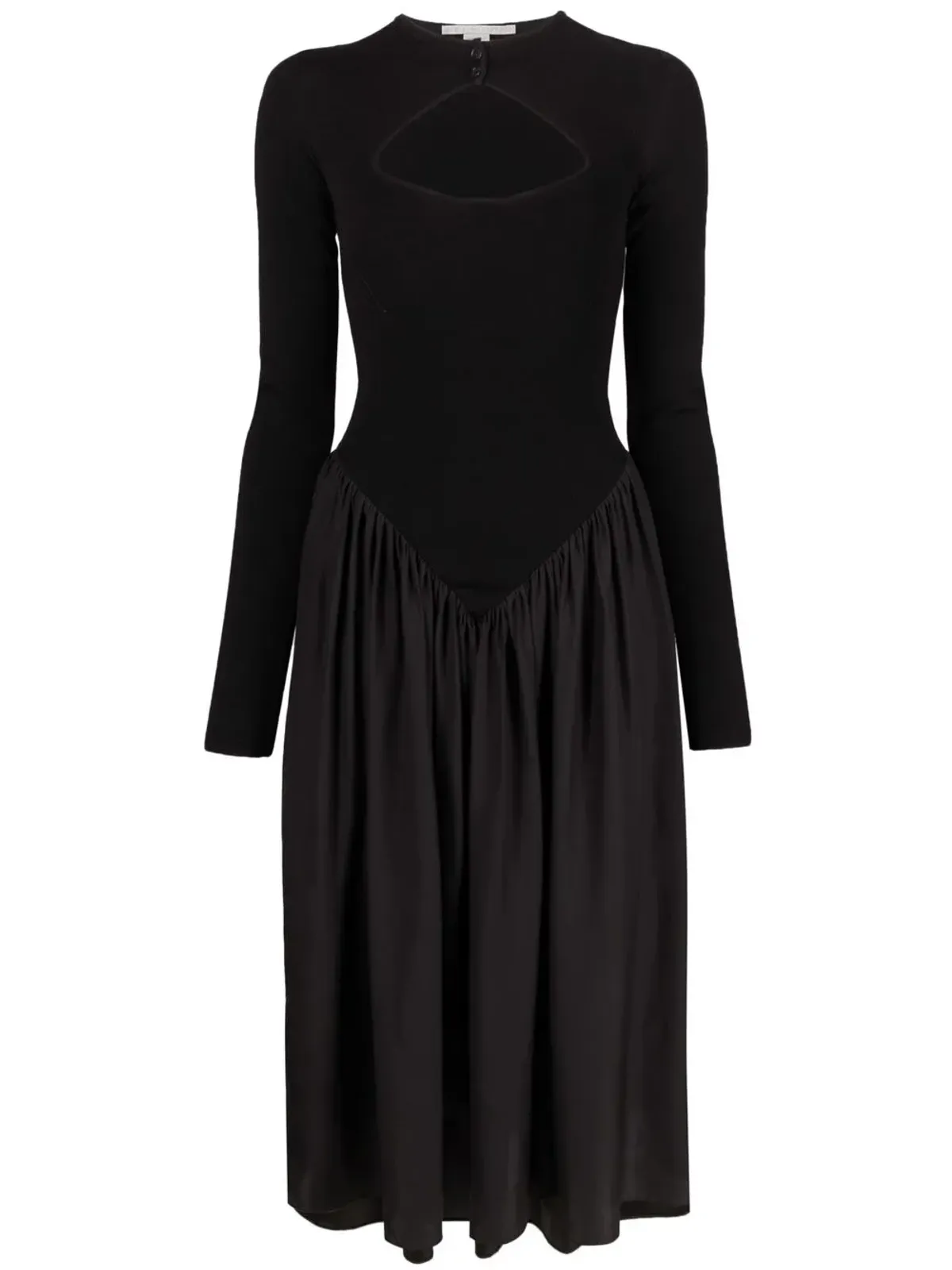 Stella McCartney パネル入り長袖ミディドレス - 画像1