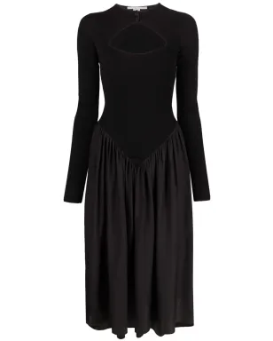 Stella McCartney パネル入り長袖ミディドレス - サムネイル1