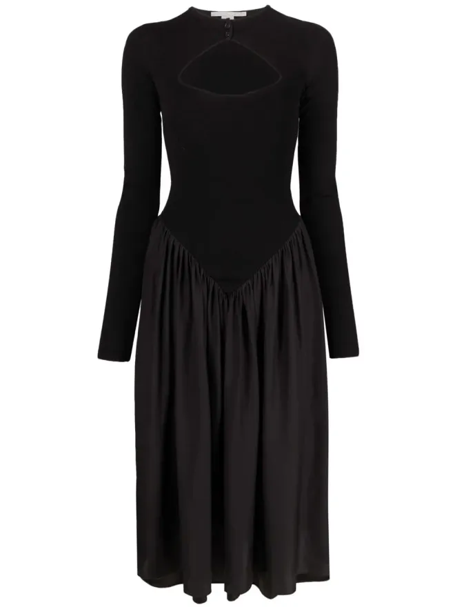 Stella McCartney Stella McCartney パネル入り長袖ミディドレスの商品画像