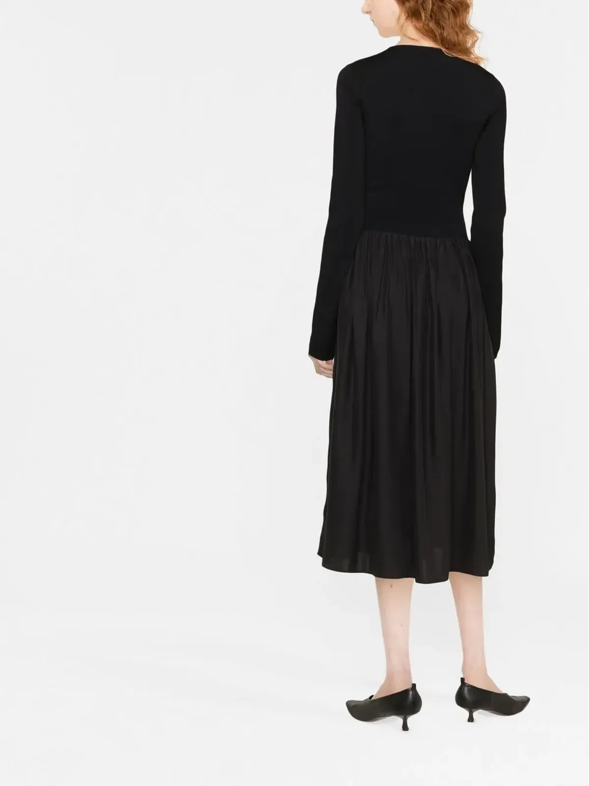 Stella McCartney パネル入り長袖ミディドレス - 画像3