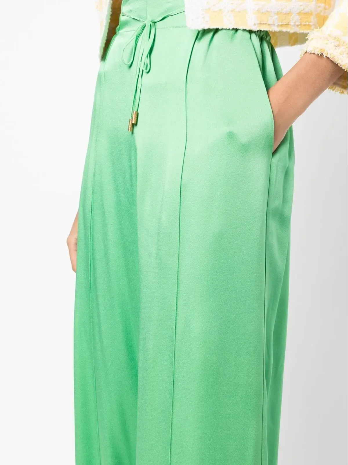 Oscar de la Renta ウエストゴム入りワイドレッグパンツ - 画像5