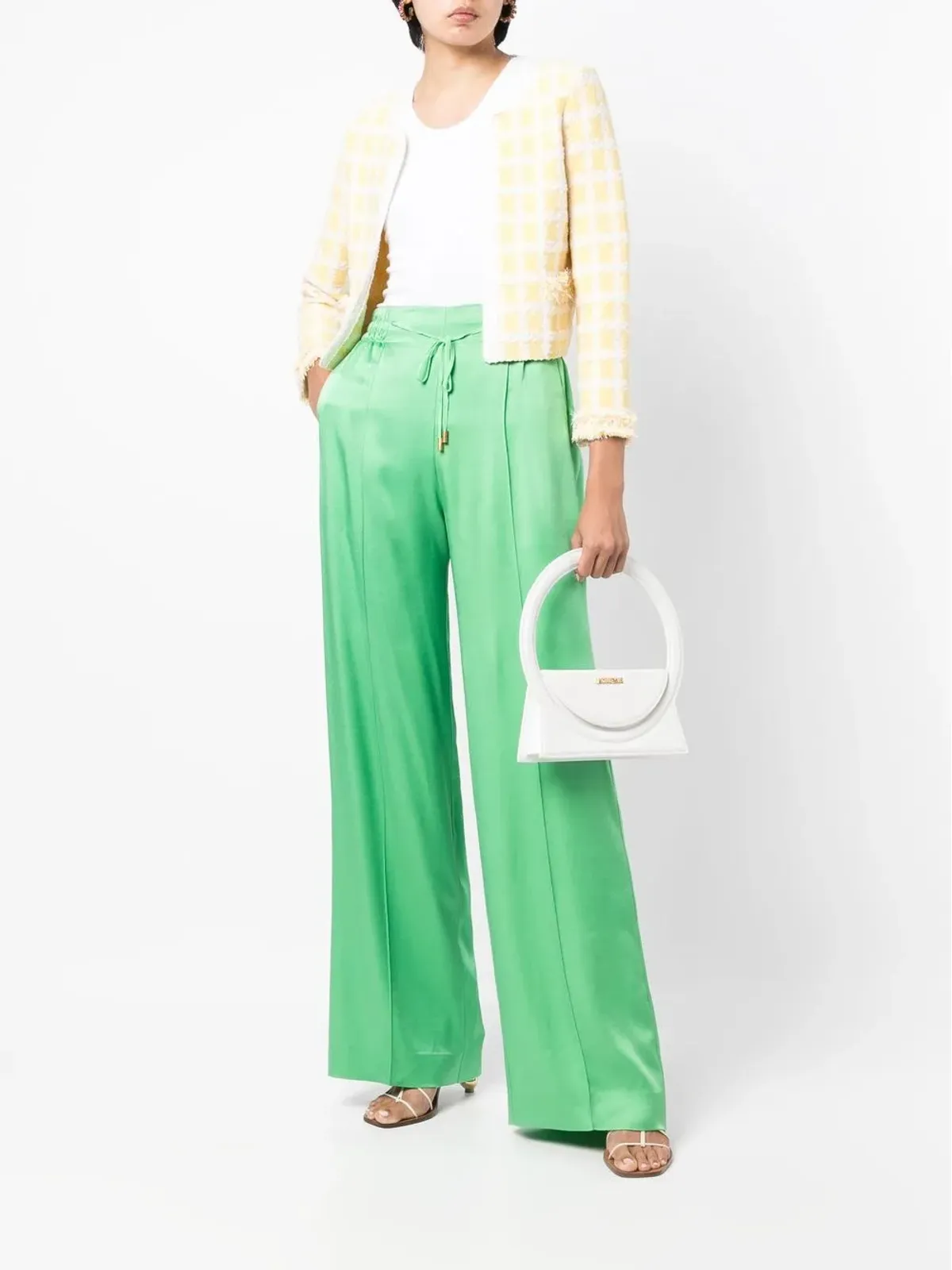 Oscar de la Renta ウエストゴム入りワイドレッグパンツ - 画像2