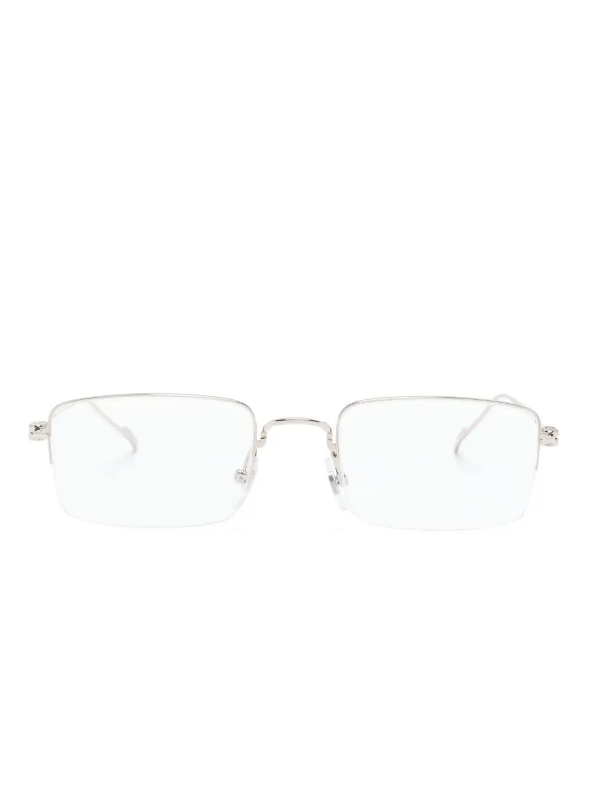 Cartier Eyewear 長方形フレーム メタル眼鏡 - Silver - 画像1
