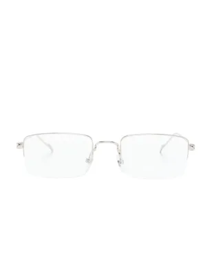 Cartier Eyewear 長方形フレーム メタル眼鏡 - Silver - サムネイル1