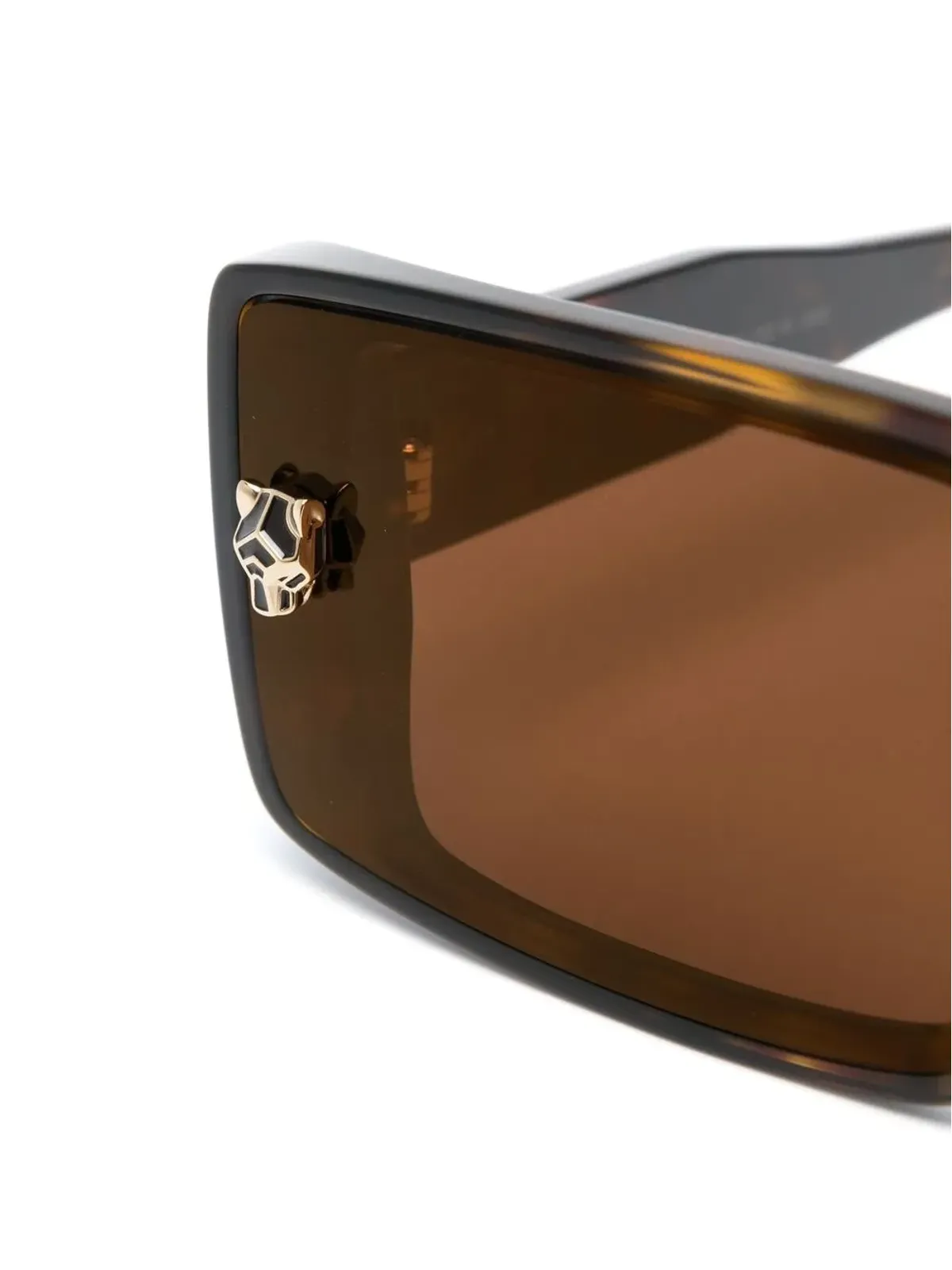 Cartier Eyewear rectangle-frame sunglasses - Brown - 画像3