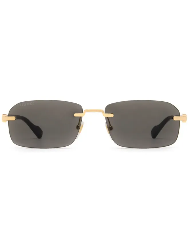 Gucci Eyewear Gucci Eyewear リムレス長方形フレーム サングラス - ブラックの商品画像