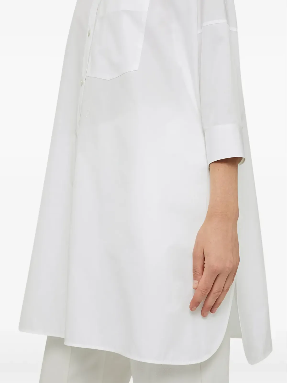 Jil Sander Aラインシャツドレス - 画像4