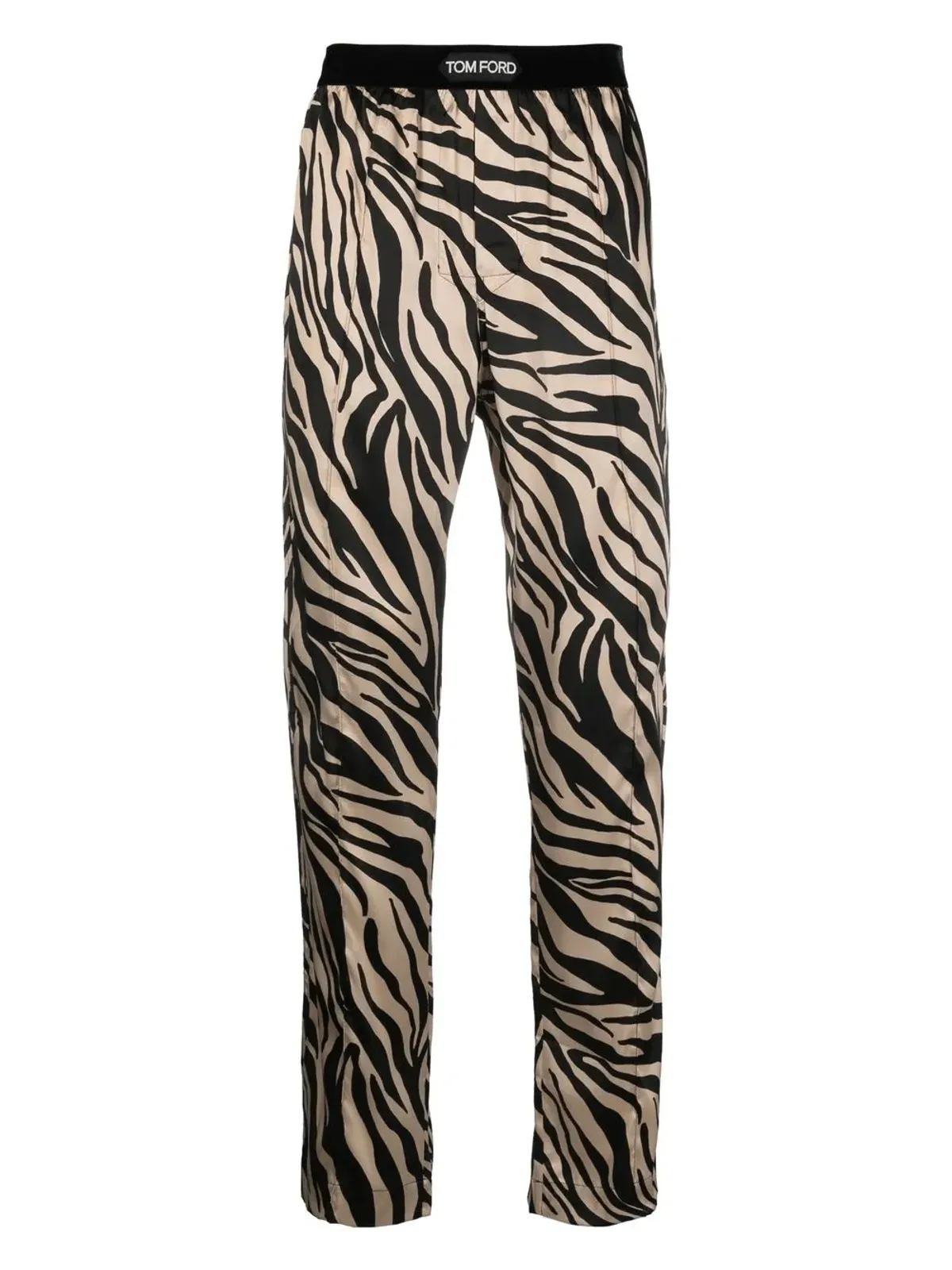 TOM FORD ゼブラ柄シルクパジャマボトムス - 画像1