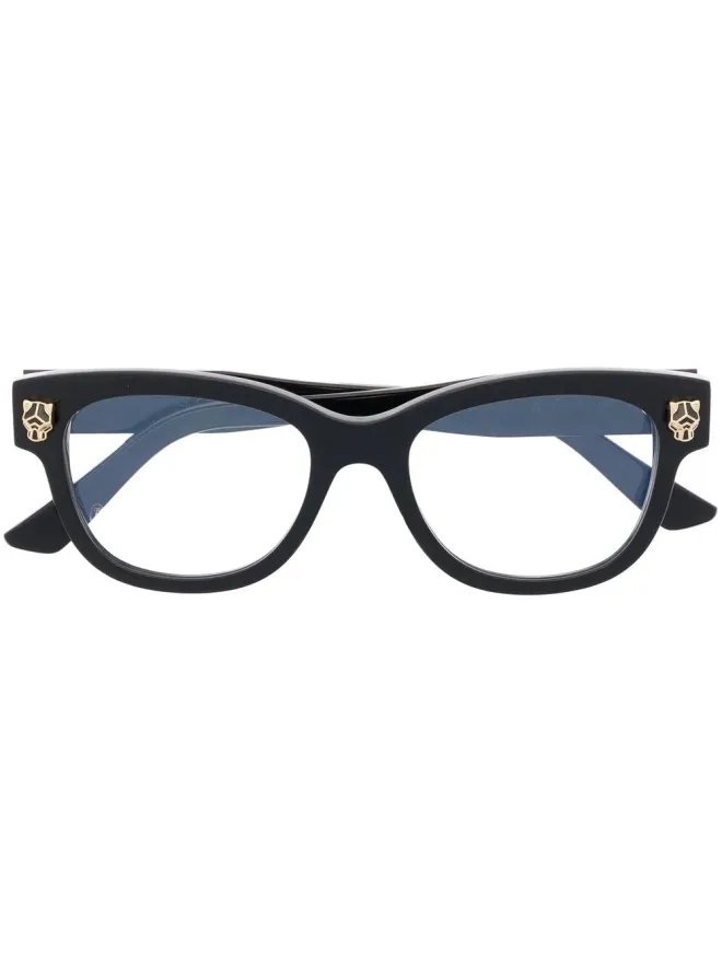 Cartier Eyewear Cartier Eyewear パンサー・プラーク レクタンギュラーフレーム眼鏡の商品画像