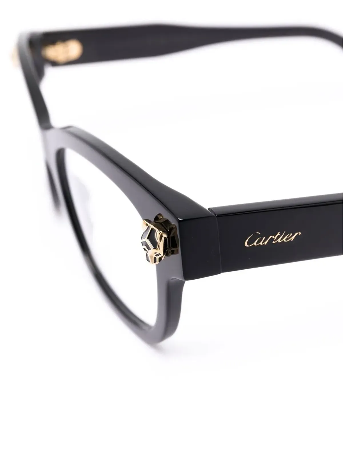 Cartier Eyewear パンサー・プラーク レクタンギュラーフレーム眼鏡 - 画像3