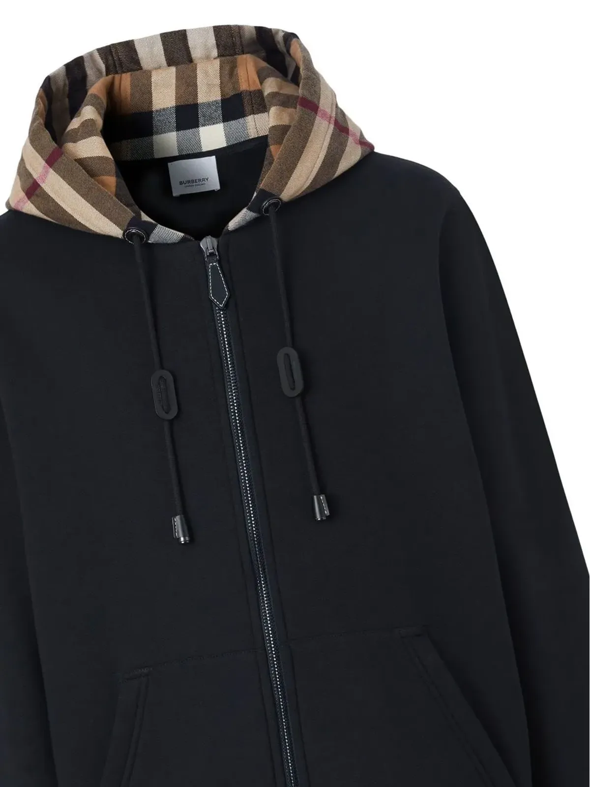 Burberry チェック柄ジップアップフーディー - 画像3