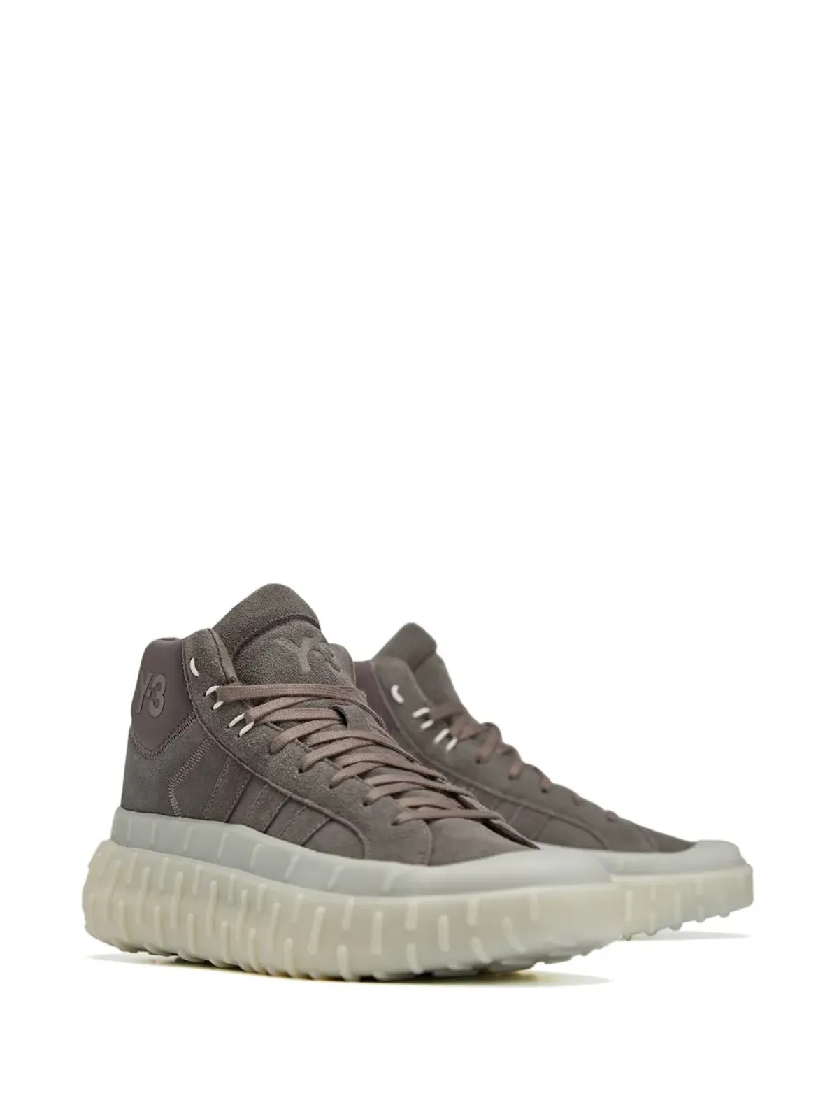 Y-3 GR.1P ハイカットスニーカー ブラウン - 画像2