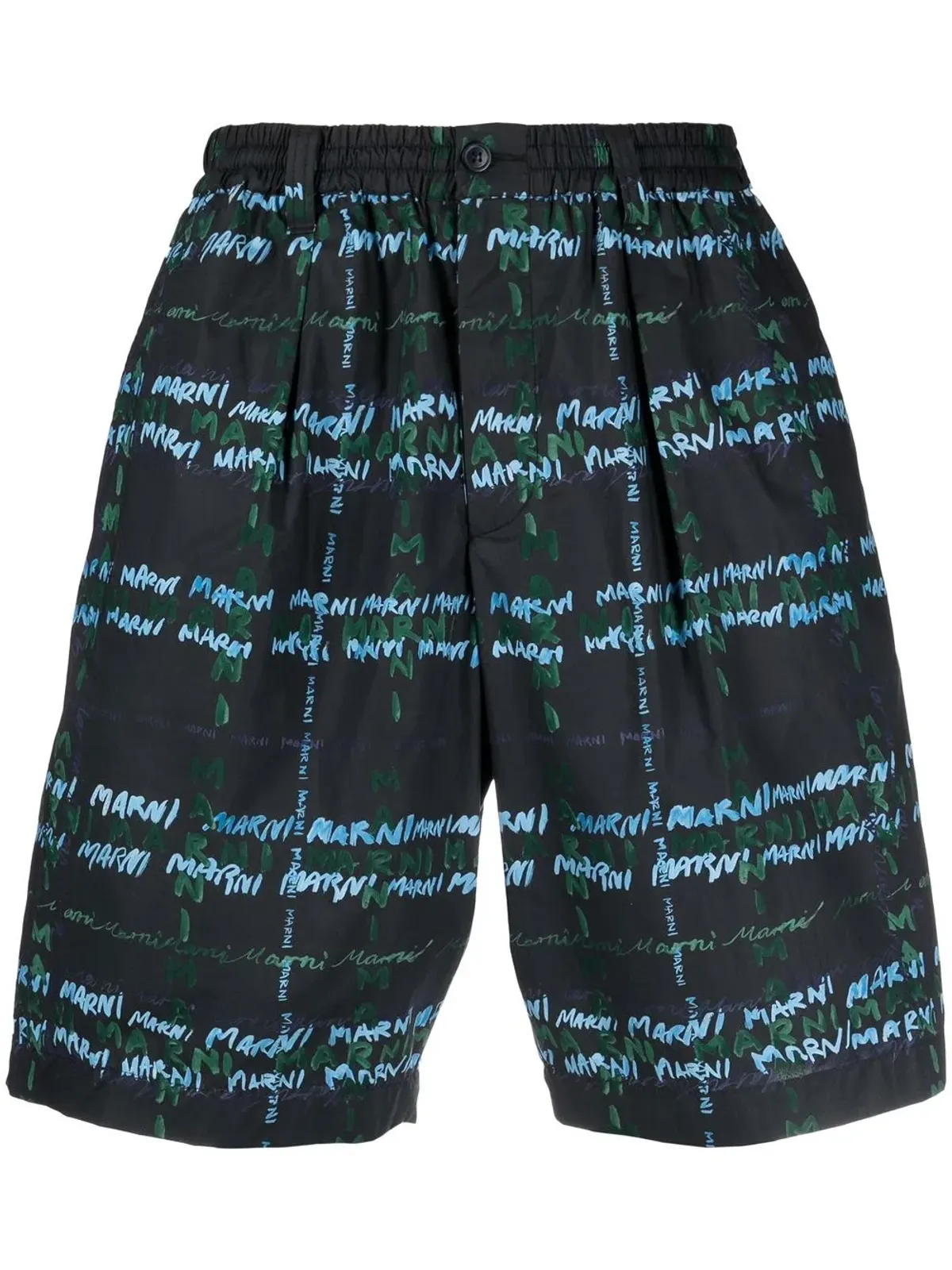 Marni ロゴプリントのワイドバミューダショーツ - 画像1